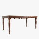 Extendable Sawyer Solid Wood Farmhouse Dining Table for 4 to 8 People - Walnut Brown