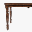 Extendable Sawyer Solid Wood Farmhouse Dining Table for 4 to 8 People - Walnut Brown