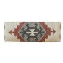 Handwoven Jute Southwestern Bench with Solid Wood Legs