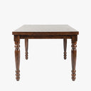 Extendable Sawyer Solid Wood Farmhouse Dining Table for 4 to 8 People - Walnut Brown