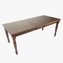 Extendable Sawyer Solid Wood Farmhouse Dining Table for 4 to 8 People - Walnut Brown