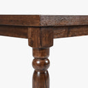 Extendable Sawyer Solid Wood Farmhouse Dining Table for 4 to 8 People - Walnut Brown
