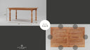 Granham Ash Caramel Oak Farmhouse Dining Table