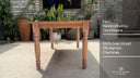 Sawyer Caramel Oak Solid Wood Farmhouse Dining Table