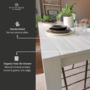 Grayson Real Solid Wood Dining Table for 4 to 6 People - Creamy White Oak