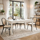 Grayson Real Solid Wood Dining Table for 4 to 6 People - Creamy White Oak