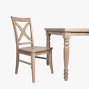 Classic X Back Side Chair Set of 2, Natural Oak