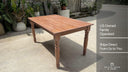 Sawyer Caramel Oak Solid Wood Farmhouse Dining Table