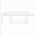 94" Open Base Wooden Rectangular Dining Table Seats 8-10, Rich Walnut Brown