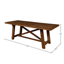 Orchard 83"-103" Wide Solid Wood Extendable Dining Table, Rich Walnut Brown