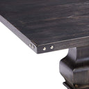 Better Wood 88" Wide Rectangular Pedestal Dining Table, Charcoal Oak
