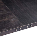 Better Wood 88" Wide Rectangular Pedestal Dining Table, Charcoal Oak