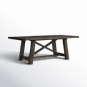 Newberry Orchard 83"-103" Wide Solid Wood Extendable Dining Table, Distressed Charcoal Oak