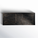 Newberry Orchard 83"-103" Wide Solid Wood Extendable Dining Table, Distressed Charcoal Oak