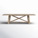 Newberry Orchard 83"-103" Wide Solid Wood Extendable Dining Table, Weathered Natural Oak