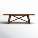 Newberry Orchard 83"-103" Wide Solid Wood Extendable Dining Table, Distressed Pecan Oak