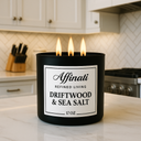 Driftwood &amp; Sea Salt 3-Wick Candle – 17 oz
