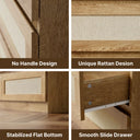 Boho Dresser For Bedroom, Boho 6-Drawer Storage Chest for Adults and Kids