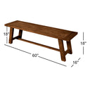 Newberry Orchard Solid Wood Bench, Distressed Walnut