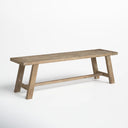 Newberry Orchard Distressed Dining Bench, Salvaged Natural Oak