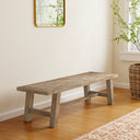 Newberry Orchard Distressed Dining Bench, Salvaged Natural Oak