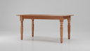 Sawyer Caramel Oak Solid Wood Farmhouse Dining Table