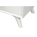 Serena Solid Wood Nightstand with Drawers, Fully Assembled White Mid-Century Side Table