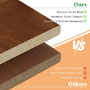 Mid-Century Modern Queen Platform Bed Frame With Headboard, No Box Spring Required, Queen