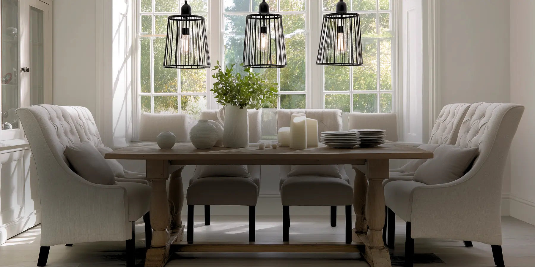 Better Wood & Home solid wood dining table in modern home