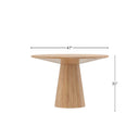 47" Hazel Round Dining Table, Natural Oak