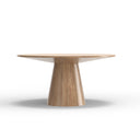 59" Hazel Round Dining Table, Natural Oak