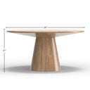 59" Hazel Round Dining Table, Natural Oak