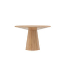 47" Hazel Round Dining Table, Natural Oak