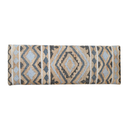Designer Southwestern Kilim Bench, Natural Jute Upholstery and White Legs