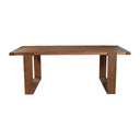 Better Wood & Home Brooke 84 inch solid pine wood dining table in Warm Oak finish with sled base