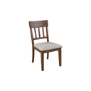Better Wood Donham Upholstered Side Chairs, Set of 2, Deep Chestnut Brown