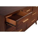 James Auden 60" Wide 7-Drawer Solid Wood Dresser, Classic Walnut
