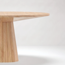 59" Hazel Round Dining Table, Natural Oak