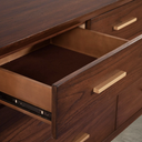 Modern MidCentury 60" Wide 7-Drawer Solid Wood Dresser, Classic Walnut