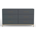 Better Wood 6-Drawer Dresser, Dusty Blue
