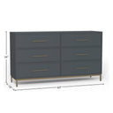 Better Wood 6-Drawer Dresser, Dusty Blue