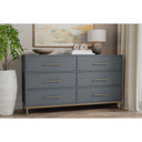 Better Wood 6-Drawer Dresser, Dusty Blue