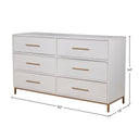 Better Wood 6-Drawer Dresser, Creamy White