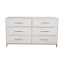 Better Wood 6-Drawer Dresser, Creamy White