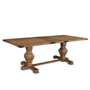 Better Wood 88" Wide Rectangular Pedestal Dining Table, Warm Brown Oak