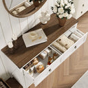Farmhouse 6-Drawer Dresser For Bedroom, Chest of Drawers For Adults and Kids, White