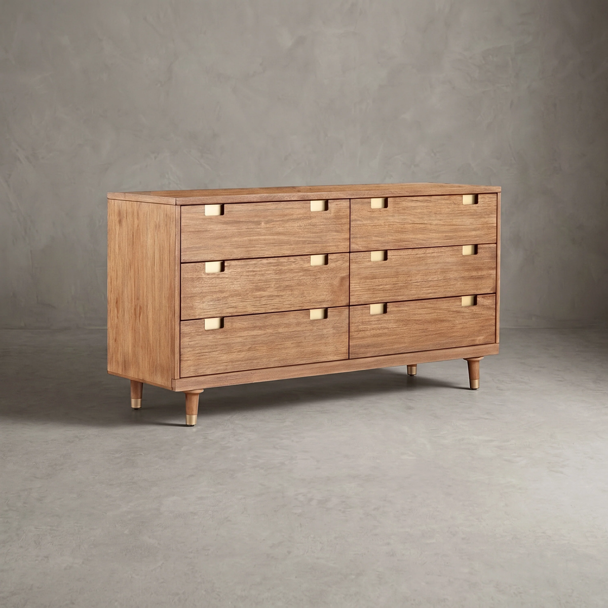 scandinavian dresser Modern 6 Drawer Dresser, Light Oak Brown, Fully Assembled – Better Wood & Home A TIMELESS CLASSIC : Size:MP sizechart-sleeveless-midi-hips Experience the clean lines