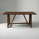 72" Trestle Dining Table, Espresso Walnut Brown