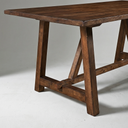 72" Trestle Dining Table, Espresso Walnut Brown