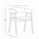 Wabi Sabi Solid Wood Curved Back Dining Chair, Set of 2, Natural Oak